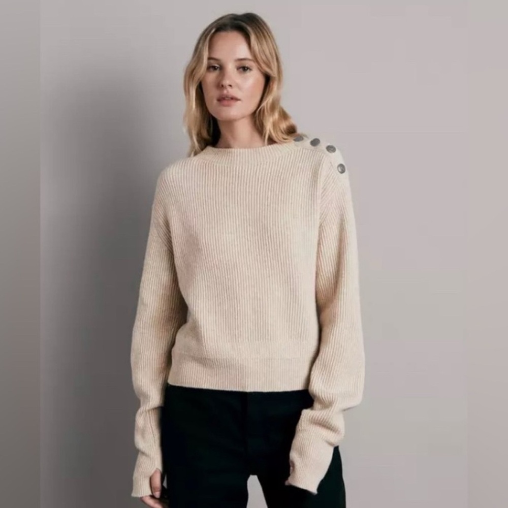 Rag & Bone cream beige Nancy wool sweater